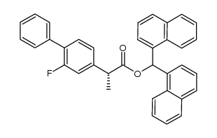 (R)-flurbiprofen di(1-naphthyl)methyl ester Structure