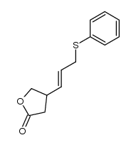 (E)-3-[3'-(phenylthio)prop-1'-enyl]butan-4-olide结构式