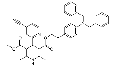 5-O-[2-[4-(dibenzylamino)phenyl]ethyl] 3-O-methyl 4-(4-cyanopyridin-2-yl)-2,6-dimethyl-1,4-dihydropyridine-3,5-dicarboxylate Structure