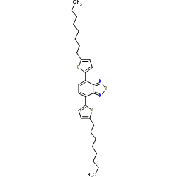 4,7-双(5-正辛基-2-噻吩基)-2,1,3-苯并噻二唑结构式