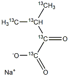 Α-酮异戊酸钠-13C5结构式