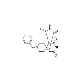 1'-苄基-3, 7-二氮杂螺[双环[3.3.1]壬烷-9, 4'-哌啶]-2, 4, 6, 8-四酮结构式