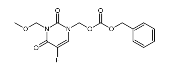 benzyl ((5-fluoro-3-(methoxymethyl)-2,4-dioxo-3,4-dihydropyrimidin-1(2H)-yl)methyl) carbonate Structure