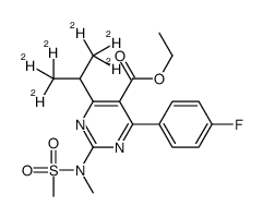 氘代4-(4-氟苯基)-6-异丙基-2-(N-甲基甲基磺酰氨基嘧啶)-5-羧酸乙酯结构式
