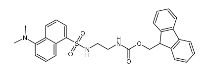 9-fluorenylmethyl N-(N-(2-dansyl)-2-aminoethyl)-carbamate结构式