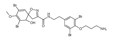 (6S)-N-[2-[4-(3-aminopropoxy)-3,5-dibromophenyl]ethyl]-7,9-dibromo-6-hydroxy-8-methoxy-1-oxa-2-azaspiro[4.5]deca-2,7,9-triene-3-carboxamide Structure