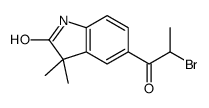 5-(2-bromopropanoyl)-3,3-dimethyl-1H-indol-2-one结构式