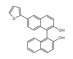 6-(thiophen-2-yl)-[1,1']-binaphthalenyl-2,2'-diol结构式