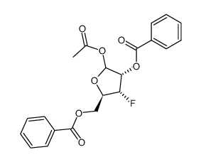1-O-acetyl-2,5-di-O-benzoyl-3-fluoro-3-deoxy-α,β-D-ribofuranose Structure