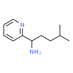 4-甲基-1-(吡啶-2-基)戊烷-1-胺结构式