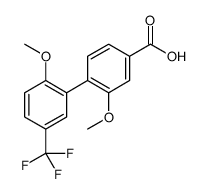 3-methoxy-4-[2-methoxy-5-(trifluoromethyl)phenyl]benzoic acid结构式