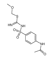 N-(N-acetyl-sulfanilyl)-S-methoxymethyl-isothiourea Structure
