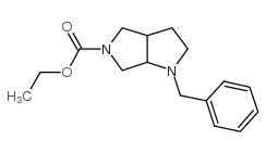 1-苄基六氢吡咯并[3,4-b]吡咯-5(1H)-甲酸乙酯结构式