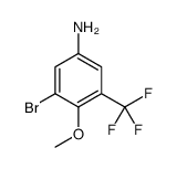 3-Bromo-4-methoxy-5-(trifluoromethyl)aniline结构式
