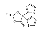5,5-di(thiophen-2-yl)-1,3-dioxolane-2,4-dione结构式