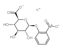 邻硝基苯基 BETA-D-葡萄糖醛酸苷结构式