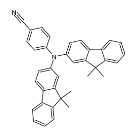 4-(bis(9,9-dimethyl-9H-fluoren-2-yl)amino)benzonitrile结构式