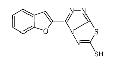 3-(1-benzofuran-2-yl)-5H-[1,2,4]triazolo[3,4-b][1,3,4]thiadiazole-6-thione结构式