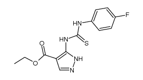ethyl 5-(3-(4-fluorophenyl)thioureido)-1H-pyrazole-4-carboxylate Structure