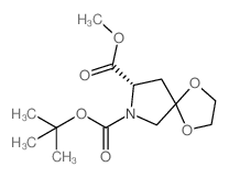 (S)-7-tert-butyl 8-methyl 1,4-dioxa-7-azaspiro[4.4]nonane-7,8-dicarboxylate Structure