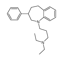 1-[3-(Diethylamino)propyl]-3-phenyl-2,3,4,5-tetrahydro-1H-1-benzazepine结构式