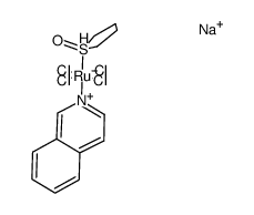 Na{trans-RuCl4(tetramethylenesulfoxide)(isoquinoline)} Structure