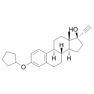 炔雌醇环戊醚结构式