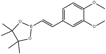 (E)-2-(3,4-二甲氧基苯乙烯基)-4,4,5,5-四甲基-1,3,2-二氧杂硼烷结构式