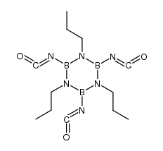 N-tri-n-propyl-B-tris(isocyanato)borazine结构式