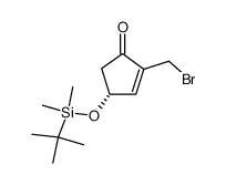 (R)-2-Bromomethyl-4-(tert-butyldimethylsiloxy)cyclopent-2-enone结构式