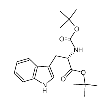 (2S)-2-(tert-butoxycarbonylamino)-3-(indol-3-yl)propionic acid tert-butyl ester Structure