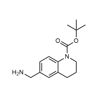 6-(氨基甲基)-3,4-二氢喹啉-1(2H)-羧酸叔丁酯结构式