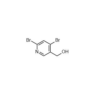 (4,6-二溴吡啶-3-基)甲醇结构式