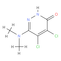 6-氨基-4,5-二氯-3-哒嗪酮结构式