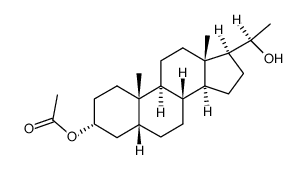 (20R)-20-hydroxy-5β-pregnan-3α-yl acetate结构式