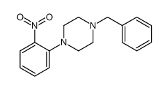 1-苄基-4-(2-硝基苯基)哌嗪结构式