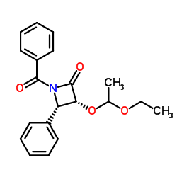 (3R,4S)-1-Benzoyl-3-(1-ethoxyethoxy)-4-phenylazetidin-2-one Structure