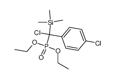 diethyl (chloro(4-chlorophenyl)(trimethylsilyl)methyl)phosphonate结构式