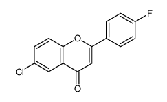 6-chloro-2-(4-fluorophenyl)chromen-4-one Structure