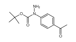 1-tert-butoxycarbonyl-1-(4-acetylphenyl)hydrazine结构式