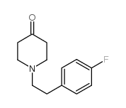 1-[2-(4-氟苯基)乙基]-4-哌啶酮结构式