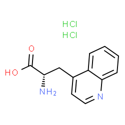 (S)-2-氨基-3-(喹啉-4-基)丙酸二盐酸盐结构式