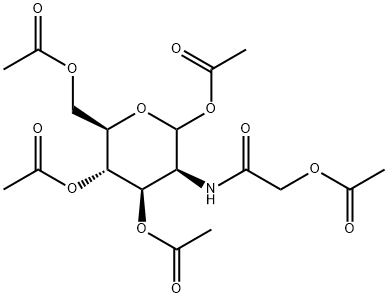 N-羟乙酰基-D-甘露糖胺五乙酸酯结构式