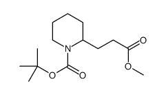 2-(2-甲氧基羰基-乙基)-哌啶-1-羧酸叔丁酯结构式