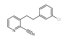 3-[2-(3-氯苯基)乙基]-2-吡啶甲腈结构式