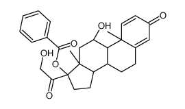 11beta,17,21-trihydroxypregna-1,4-diene-3,20-dione 17-benzoate结构式