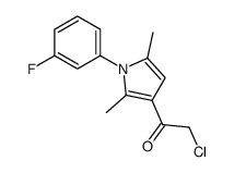 2-氯-1-[1-(3-氟苯基)-2,5-二甲基-1H-吡咯-3-基]乙酮结构式
