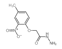 2-(4-甲基-2-硝基苯氧基)乙酰肼结构式