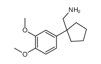 1-(3,4-二甲氧基苯基)-1-氨基甲基环戊烷结构式