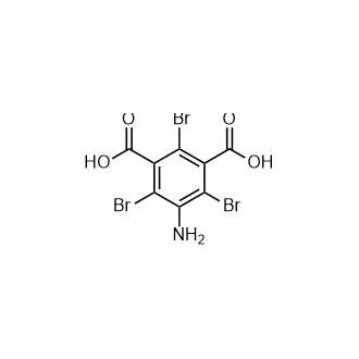 5-氨基-2,4,6-三溴间苯二甲酸结构式
